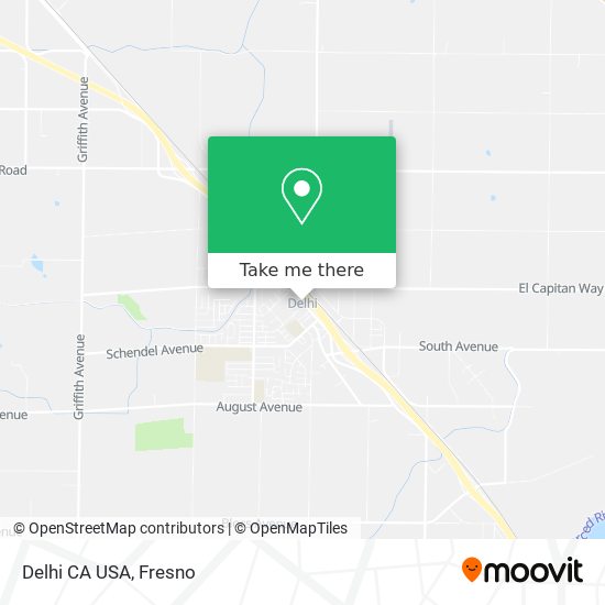 Delhi CA USA map