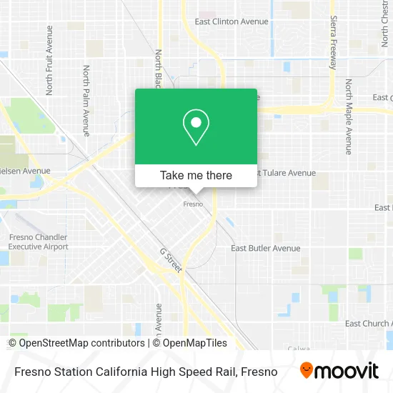Mapa de Fresno Station California High Speed Rail
