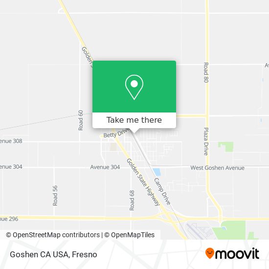 Goshen CA USA map