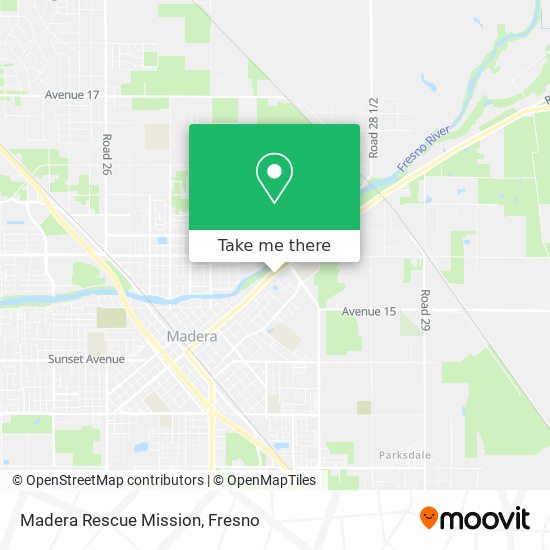 Madera Rescue Mission map