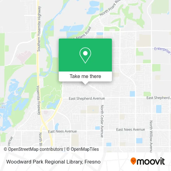 Woodward Park Regional Library map