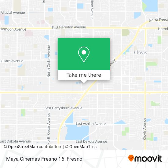 Mapa de Maya Cinemas Fresno 16