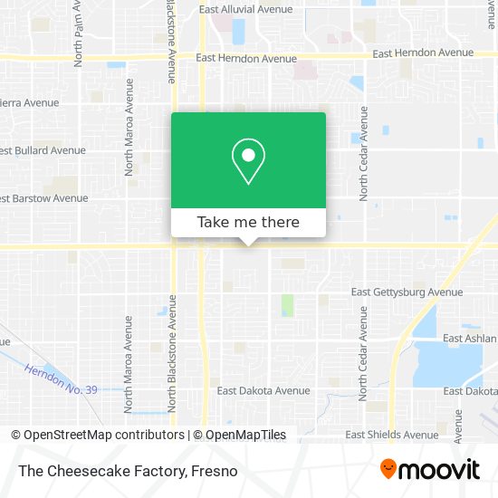 The Cheesecake Factory map