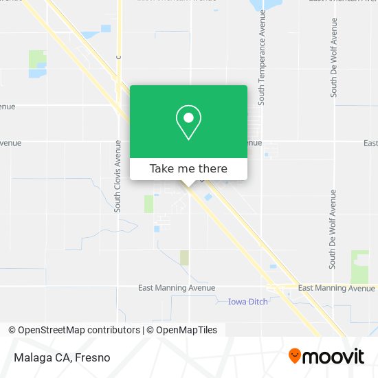 Malaga CA map