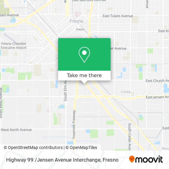 Mapa de Highway 99 /Jensen Avenue Interchange