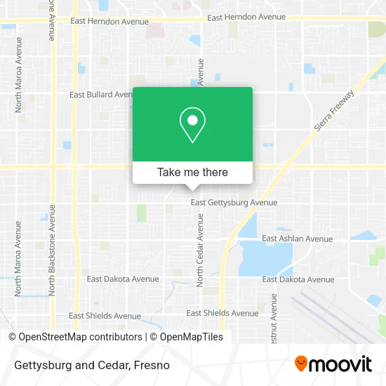 Gettysburg and Cedar map