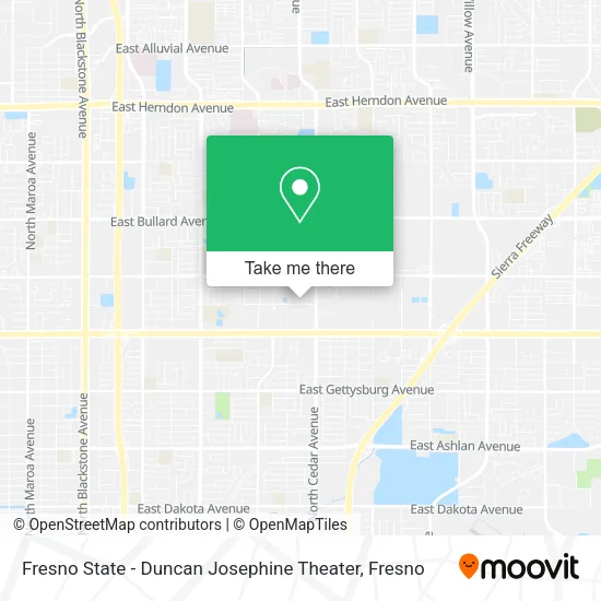 Mapa de Fresno State - Duncan Josephine Theater