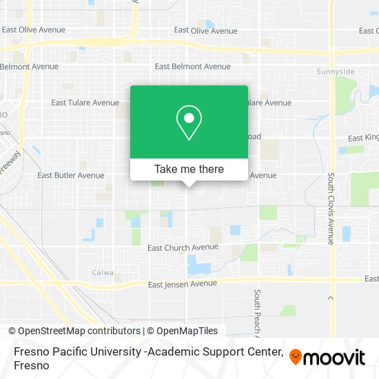 Mapa de Fresno Pacific University -Academic Support Center