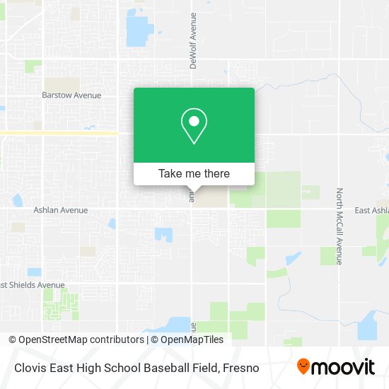 Clovis East High School Baseball Field map
