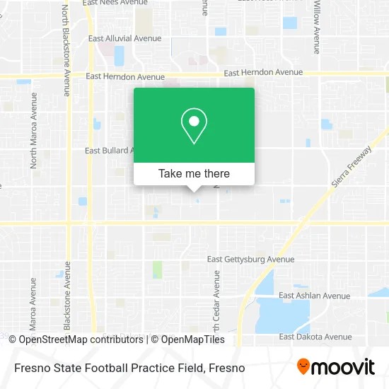 Mapa de Fresno State Football Practice Field