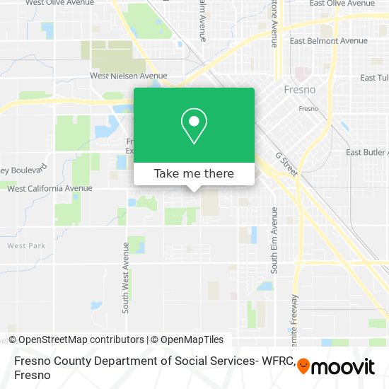Mapa de Fresno County Department of Social Services- WFRC