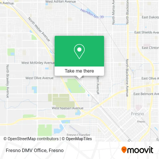 Fresno DMV Office map
