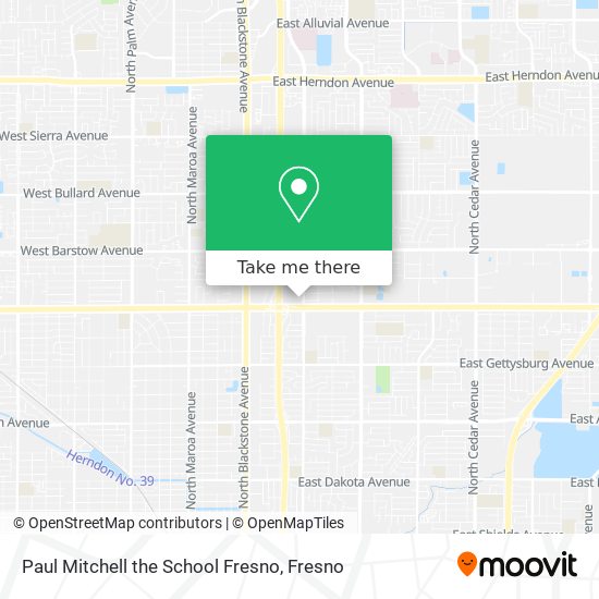 Paul Mitchell the School Fresno map