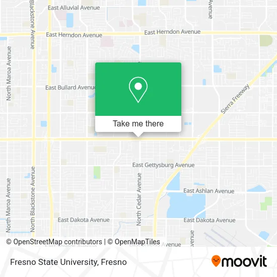 Fresno State University map