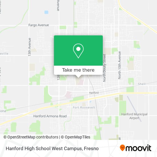 Mapa de Hanford High School West Campus