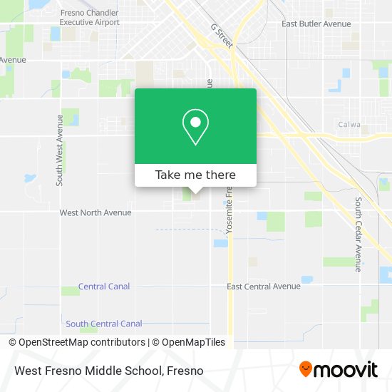 Mapa de West Fresno Middle School