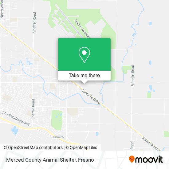 Merced County Animal Shelter map