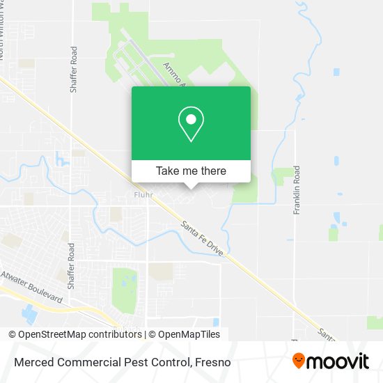 Merced Commercial Pest Control map