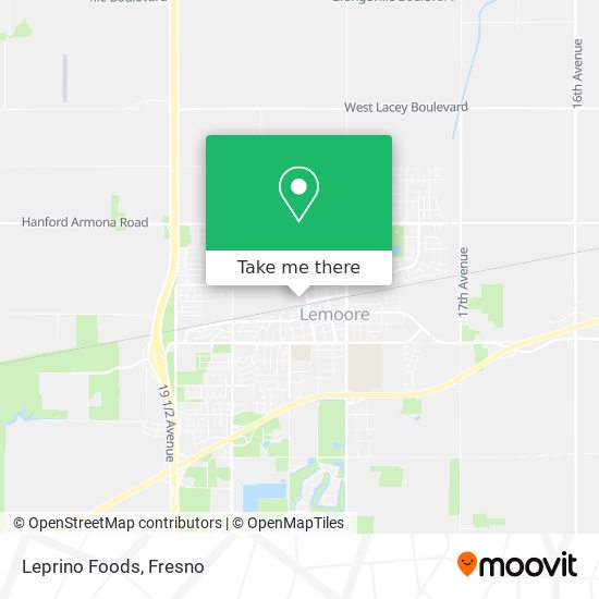 Mapa de Leprino Foods