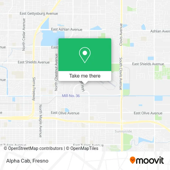 Mapa de Alpha Cab
