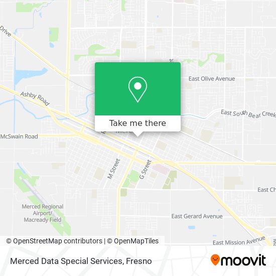 Merced Data Special Services map