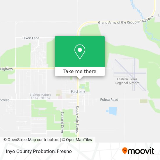 Inyo County Probation map