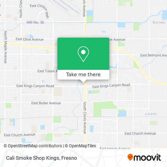 Cali Smoke Shop Kings map