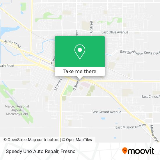 Speedy Uno Auto Repair map