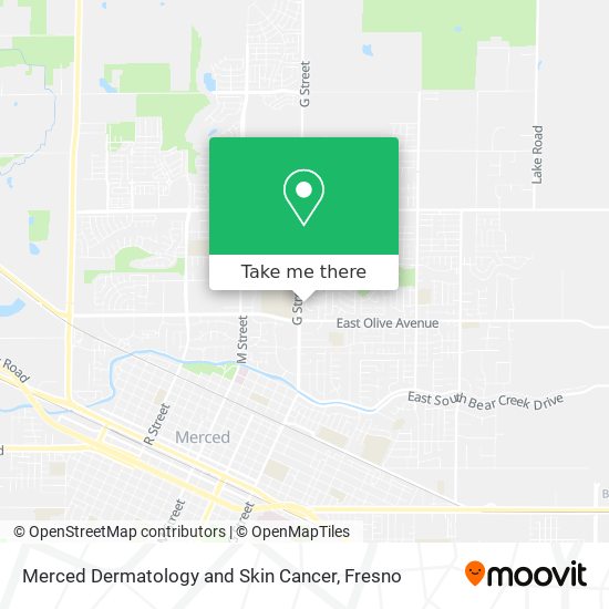 Merced Dermatology and Skin Cancer map