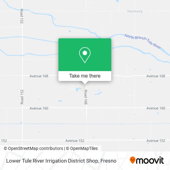 Mapa de Lower Tule River Irrigation District Shop