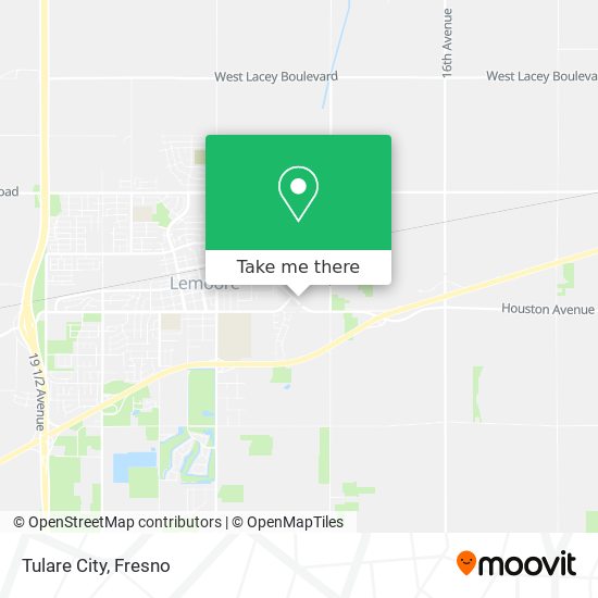 Tulare City map