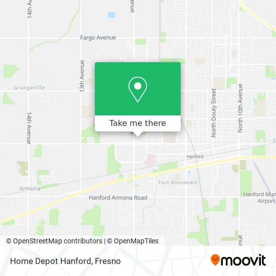 Home Depot Hanford map