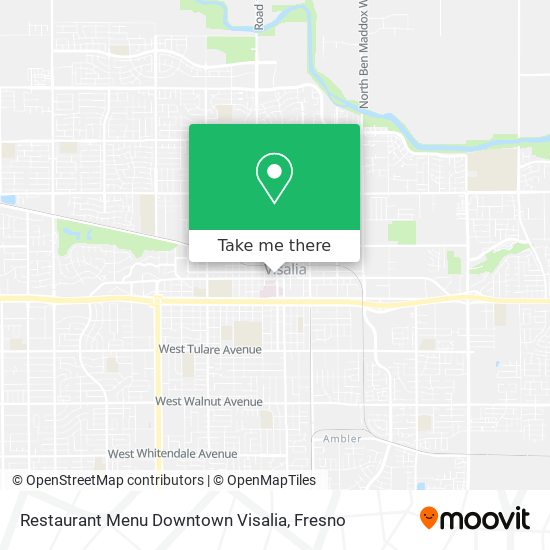 Mapa de Restaurant Menu Downtown Visalia