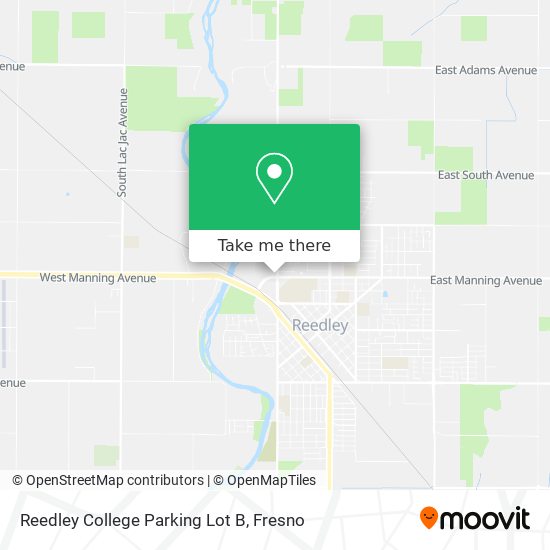 Reedley College Parking Lot B map