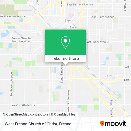 West Fresno Church of Christ map
