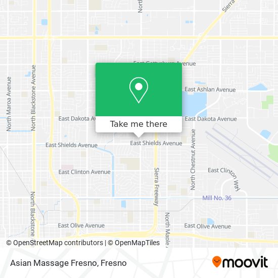 Asian Massage Fresno map