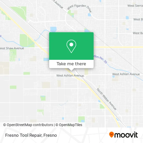 Fresno Tool Repair map