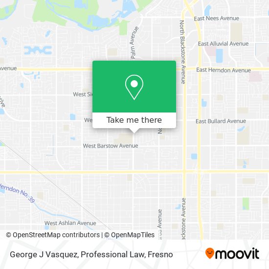 Mapa de George J Vasquez, Professional Law