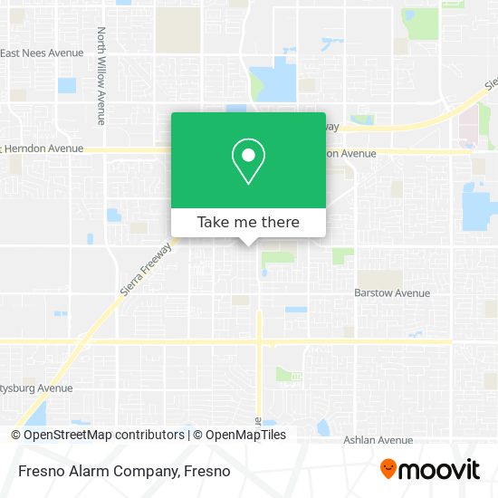 Fresno Alarm Company map