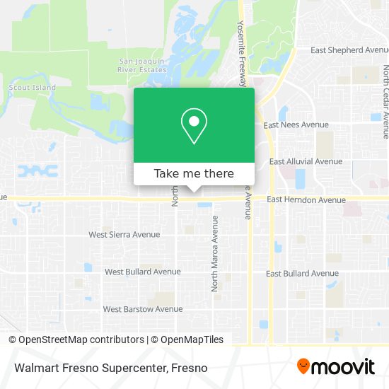 Mapa de Walmart Fresno Supercenter
