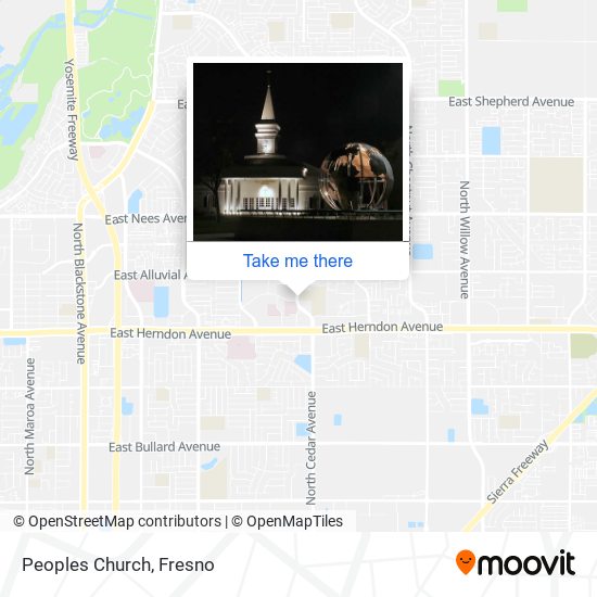 Peoples Church map