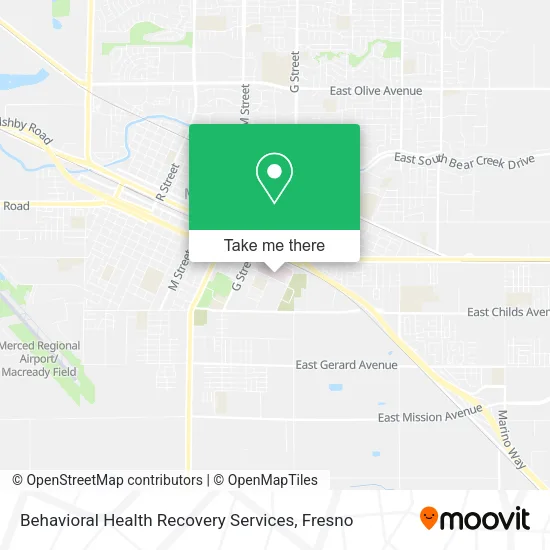 Behavioral Health Recovery Services map