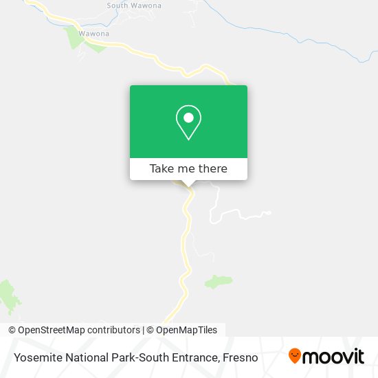 Mapa de Yosemite National Park-South Entrance