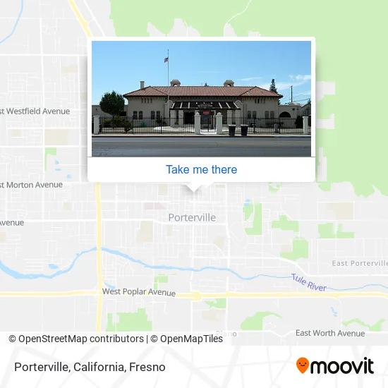 Porterville, California map