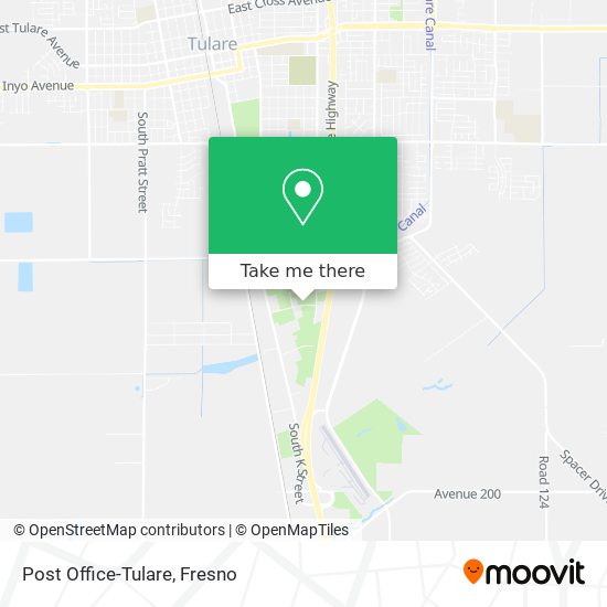 Post Office-Tulare map