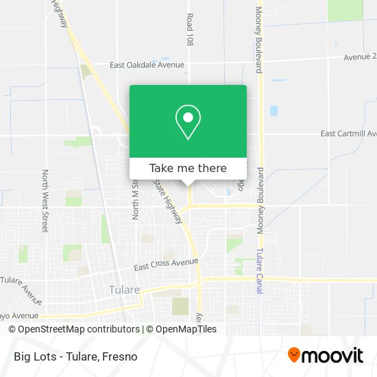 Big Lots - Tulare map
