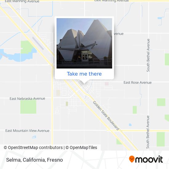 Selma, California map