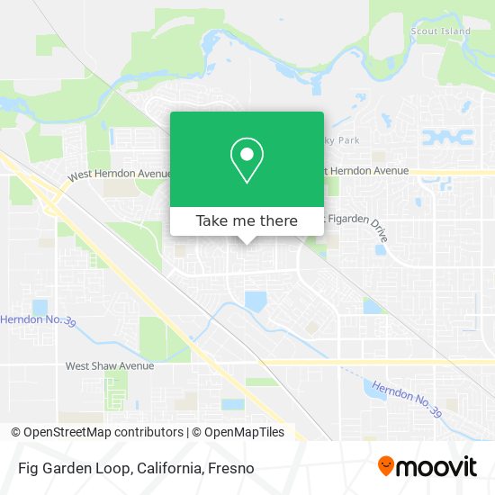Fig Garden Loop, California map