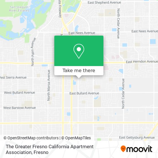 The Greater Fresno California Apartment Association map