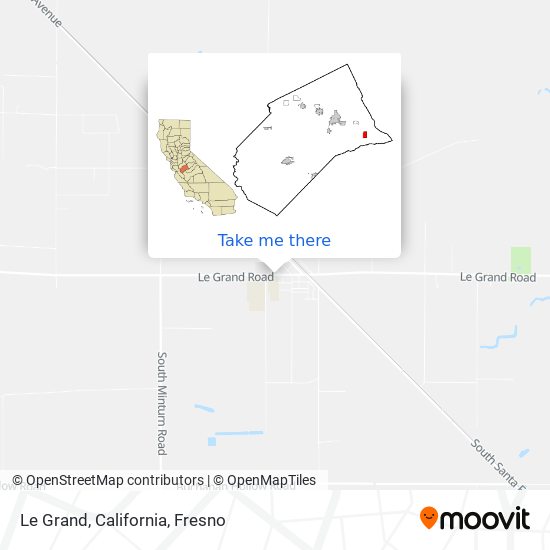 Le Grand, California map